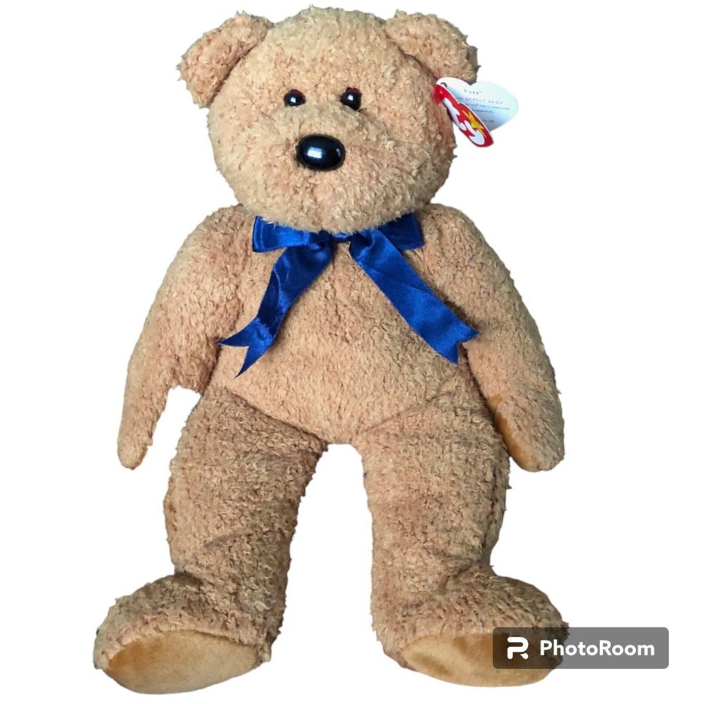 Ty Beanie Buddies Collection Fuzz the Bear 1999 Vintage Retired Kids Plush Toy